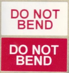 Do Not Bend Labels - 50x25mm - 500 Labels