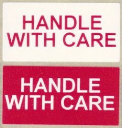 Handle With Care Labels - 50x25mm - 500 Labels