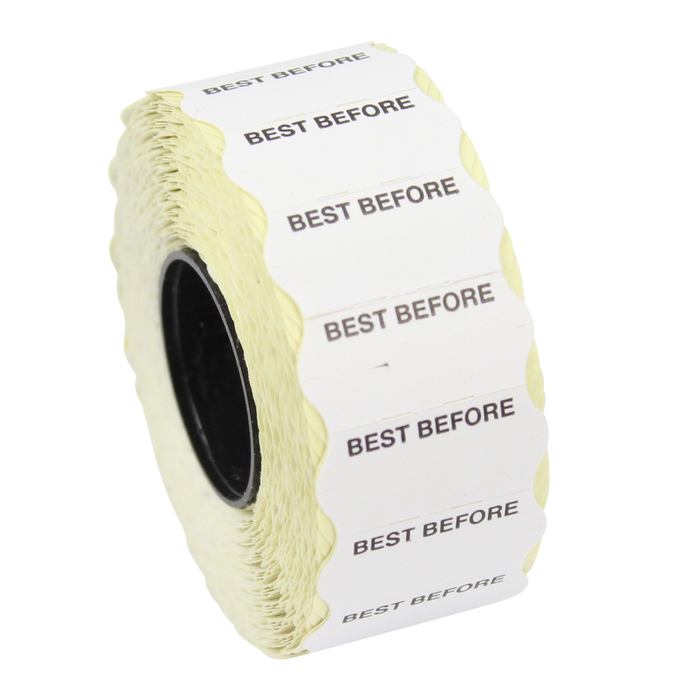 CT4 26 x 12mm Labels Printed 'Best Before'