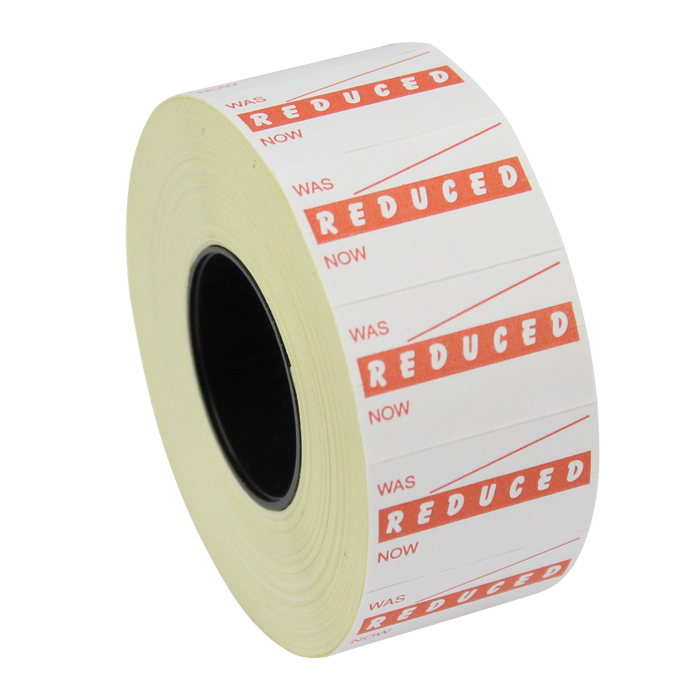 Printed CT7 'Reduced Was / Now' 26 x 16mm Price Gun Labels