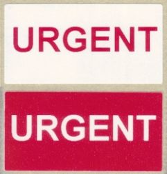 Urgent Labels - 50x25mm - 500 Labels