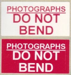 Photographs - Do Not Bend Labels - 50x25mm - 500 Labels