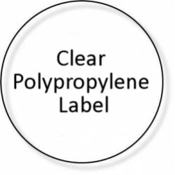 28mm Circular Gloss Clear Polypropylene Seals - 1,000 Labels