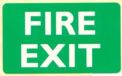 Self Adhesive Fire Exit Labels (Qty: 1,000) 