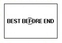 SATO PB22 Pre-Printed 'Best Before End' 16 x 23mm Price Gun Labels