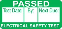 40mm x 19mm Passed Safety PAT Testing Labels