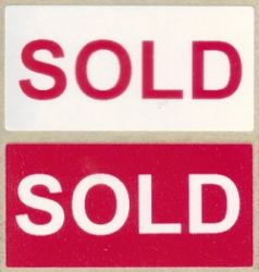 Sold Labels - 50x25mm - 500 Labels