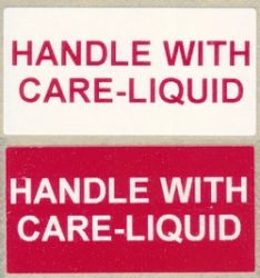 Handle With Care - Liquid Labels - 50x25mm - 500 Labels